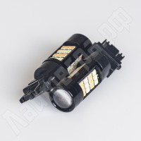 Светодиодная автолампа 3157 жёлтый+белый 42 2835SMD 12В тип Б