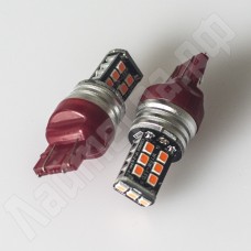 Светодиодная автолампа canbus T20-7443 W21W 15 SMD2835 12В красный